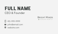Arrow Fashion Wordmark Business Card