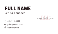 Feminine Fashion Designer Business Card