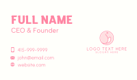 Pink Round Elephant Business Card Design
