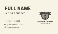 Brown Lighthouse Badge Business Card Design