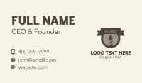 Brown Lighthouse Badge Business Card