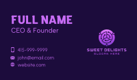 Purple Round Circuit Business Card