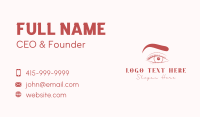 Red Cosmetics Grooming Business Card