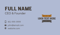 Vintage Business Wordmark Business Card