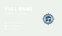 Mountain Hiking Compass Business Card Design