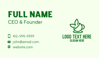 Tea Cup Leaves  Business Card Design