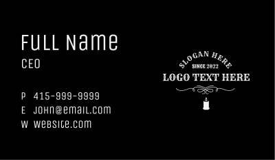 Candle Gothic Wordmark Business Card