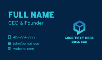 Cube Chat Bubble Business Card