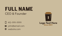 Coffee Cup Lock  Business Card Design