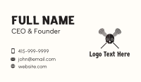 Lacrosse Skull Pirate Business Card Design