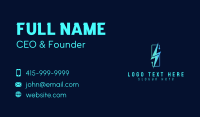 Lightning Volt Plug Business Card Design