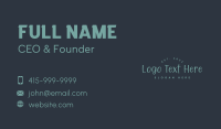 Generic Handwriting Wordmark Business Card
