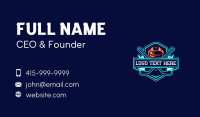 Flaming Hockey Sports Business Card