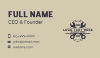 Wrench Hardware Tool Business Card