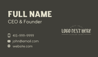 Whiskey Business Card example 2