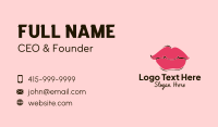 Pink Lips Makeup Business Card Design