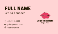 Pink Lips Makeup Business Card