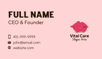 Pink Lips Makeup Business Card Design