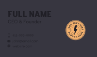 Electrical Thunder Bolt Business Card