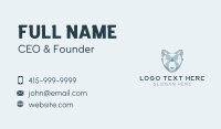 Blue Geometric Cub Business Card Design