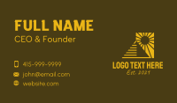 Golden Sunset Pyramid  Business Card