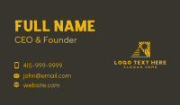 Golden Sunset Pyramid  Business Card