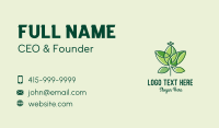 Minimalist Green Leaf  Business Card Design