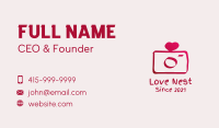 Love Heart Wedding Photography  Business Card Image Preview