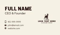 Doberman Dog Leash Business Card