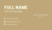 Classy Business Card example 2