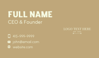 Classy Serif Wordmark Business Card