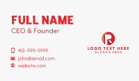 Media Startup Letter R Business Card Design