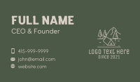 Nature Glamping Line Art Business Card
