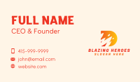 Orange Fire Letter D Business Card Image Preview