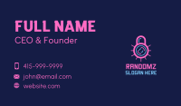 Neon Lock Security  Business Card