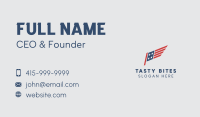 American Wing Flag Business Card