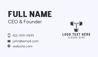Dumbbell Letter T Business Card Design