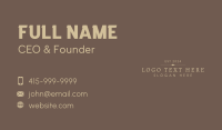 Generic Minimalist Business Business Card