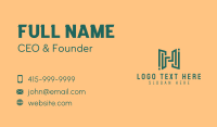 Geometric Maze Letter H Business Card