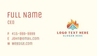 Home Heating & Cooling Business Card