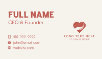 Red Heart Hand Business Card