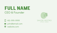 Green Organic Lettermark Business Card