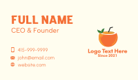 Coconut Orange Juice  Business Card Design