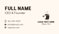 Coffee Bean Hot Cup Mug Business Card Design