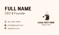 Coffee Bean Hot Cup Mug Business Card