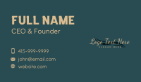 Elegant Wave Wordmark Business Card