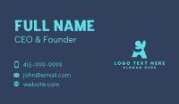 Generic Blue Person Business Card