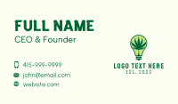 Cannabis Light Bulb  Business Card Design