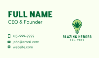 Cannabis Light Bulb  Business Card Image Preview