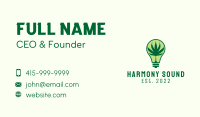 Cannabis Light Bulb  Business Card